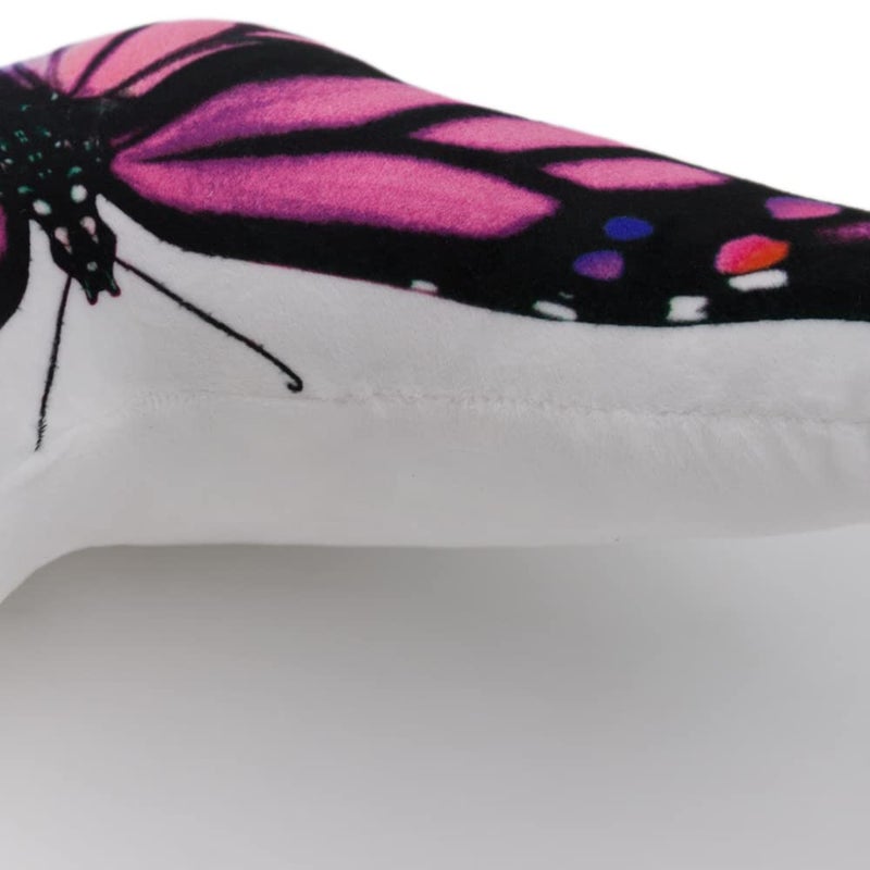 JWH Colorful 3D Butterfly Pillow Decorative Animal Throw Pillow Print Accent Pillow Stuffed Cushion for Bed Bedroom Couch Bedroom 13x18 Inch Purple Red - Image 3